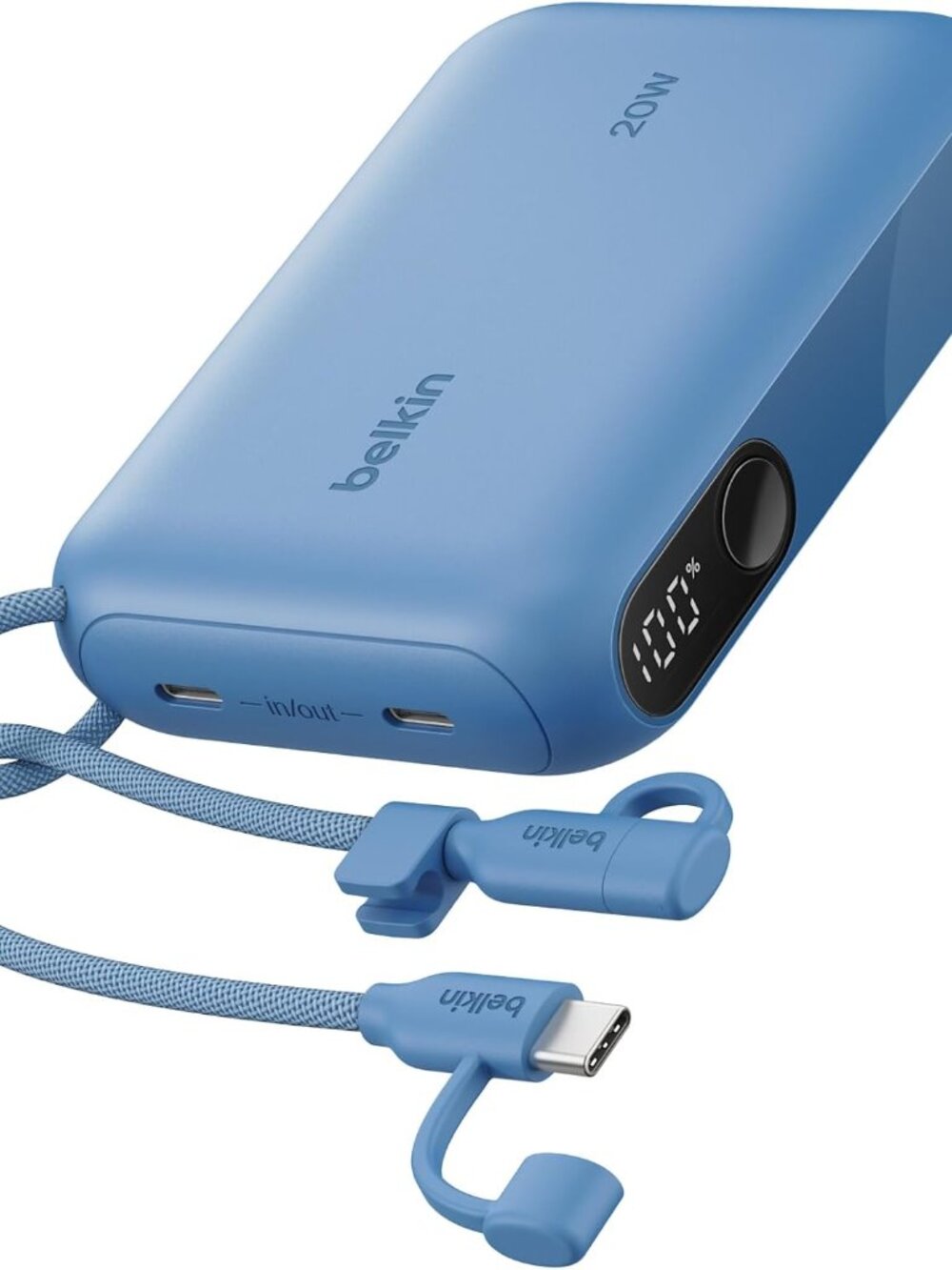 Belkin Slim 10,000mAh USB-C Portable Charger Power Bank - Blue - Picture 10 of 10